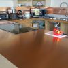 copper sheet kitchen splashback and copper kitchen worktop