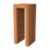 corten steel pedestal, garden feature