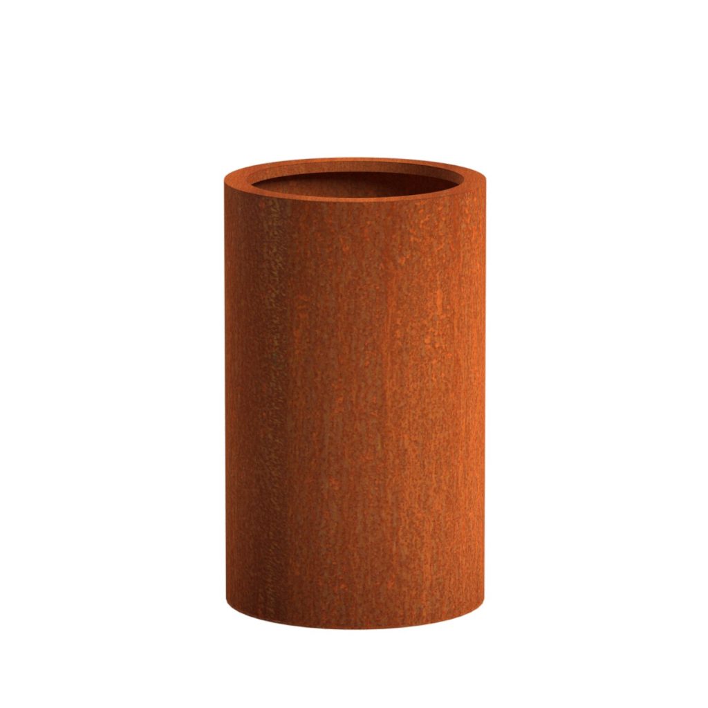 Tall Cylinder Garden Planter · Corten Steel · Buy Metal Online