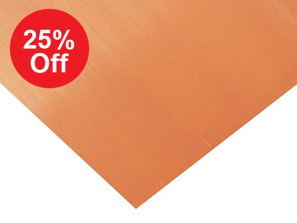 copper sheet with 25% off promotion